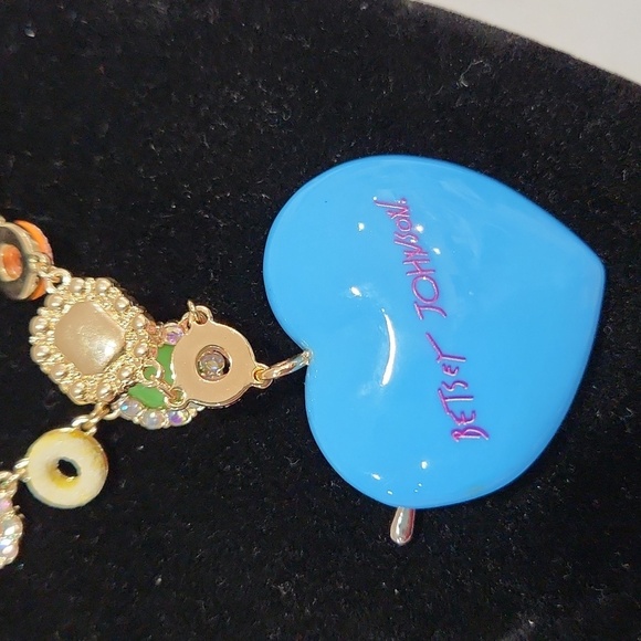 💙🔹️Betsey Johnson🔹️ Beautiful Heart Shaped Bowl Cereal Pearl Spoon Necklace - Picture 14 of 15